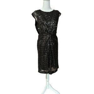 VINCE CAMUTO Sequined Dress w/ Half-Mesh Back